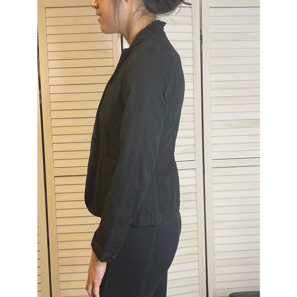 rag & bone Nancy Fitted Cotton Blazer Black Size 2 - Picture 2 of 11
